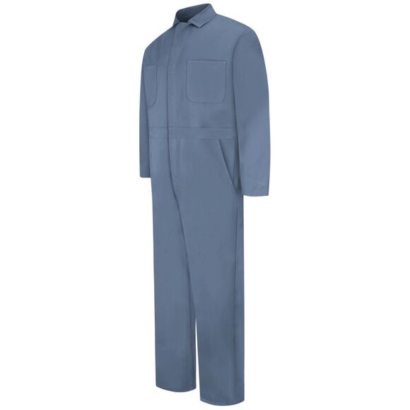 Red Kap Snap Front Cotton Work Coverall Mens Size 56 R Blue Long Sleeve Uniform - Picture 3 of 14